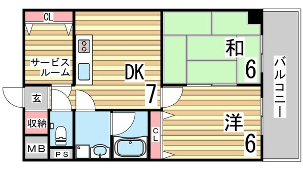 鷹取駅 徒歩2分 3階の物件間取画像